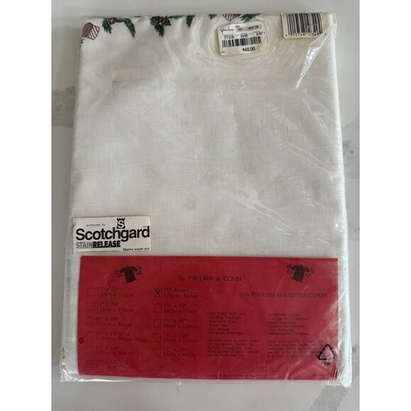 Nikko Christmastime Tree Tablecloth Round 70”Christmas Trees, Toys - Picture 2 of 2